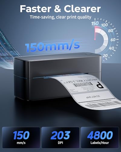 ItriAce Bluetooth Shipping Label Printer 4x6-241BT Thermal Label Printer for Small Business, Wireless Thermal Label Maker Compatible with Phone/Tablet/PC, Widely Used for Amazon, Ebay, USPS, Shopify