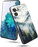 GFRGTFHYT Schutzhülle für BLU View 5 B160V 16,7 cm (6,5 Zoll), schlanke, weiche TPU-Silikonhülle mit Nebelwald-Design für Damen, kratzfest, stoßfest, Schutzhülle für BLU View 5 2024