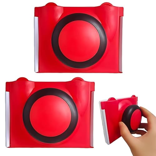 YIPFEN 2 piezas Cortador de bordes, Herramienta para esquinas, Recortadora con almohadillas de recambio y cinta adhesiva, Bordeadora de pared y rodillo pintura, prensa para acabados (Rojo)