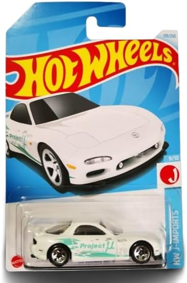 Hot Wheels 95 Mazda RX-7 HW J-Imports 9/10, White Project Mu