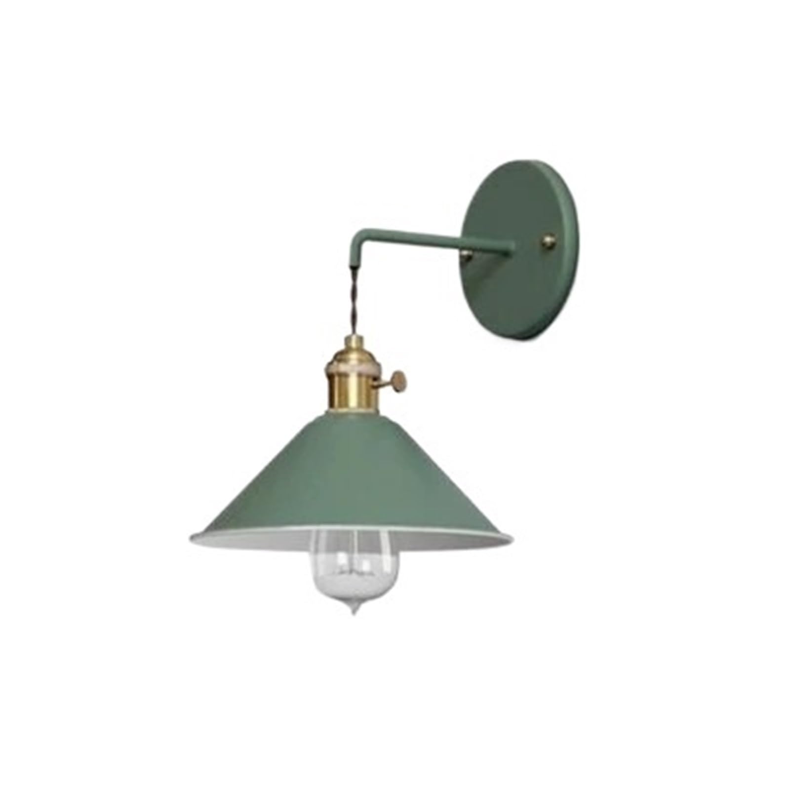 CUDTAPI LED Wall Lamp Nordic Colorful Bedroom Bedside Wall Lights, Simple Home Decors Iron Sconces Indoor Stairs Aisle Lighting(5500-7000K,Groen)