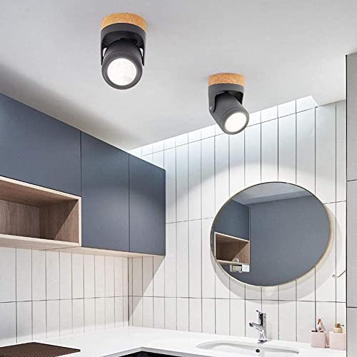 Plafón de techo de madera LED para iluminar salones oscuros con luz natural 3