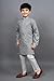 AHHAAAA Kid's Indian Ethnic Sequin Print Embroidery Mirror Work Kurta with Pajama for Boys 519