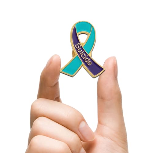 Image of 12 /20 /50 /100 Pcs Suicide Prevention Awareness Ribbon Enamel Lapel Pins