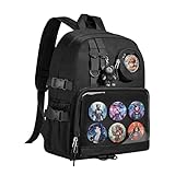 Lifelix Ita Bag Preppy Backpack with Pin Display Insert for School Anime Cosplay (Black)