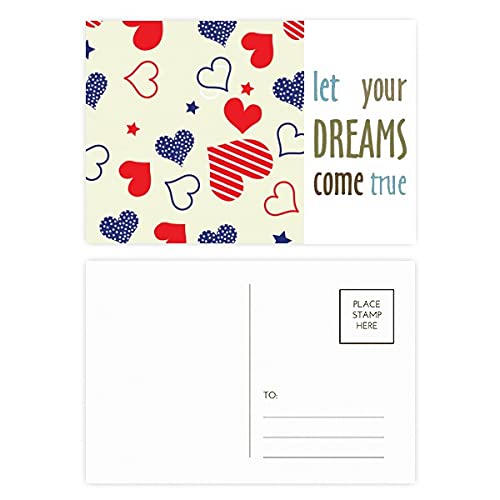 Cartes postales en cœur pentagramme Dream Come True x20