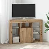 Generisch Eck-LED-TV-Schrank Artisan-Eiche 108 x 40 x 68 cm Holzwerkstoff,Möbel,TV-Möbel,889794