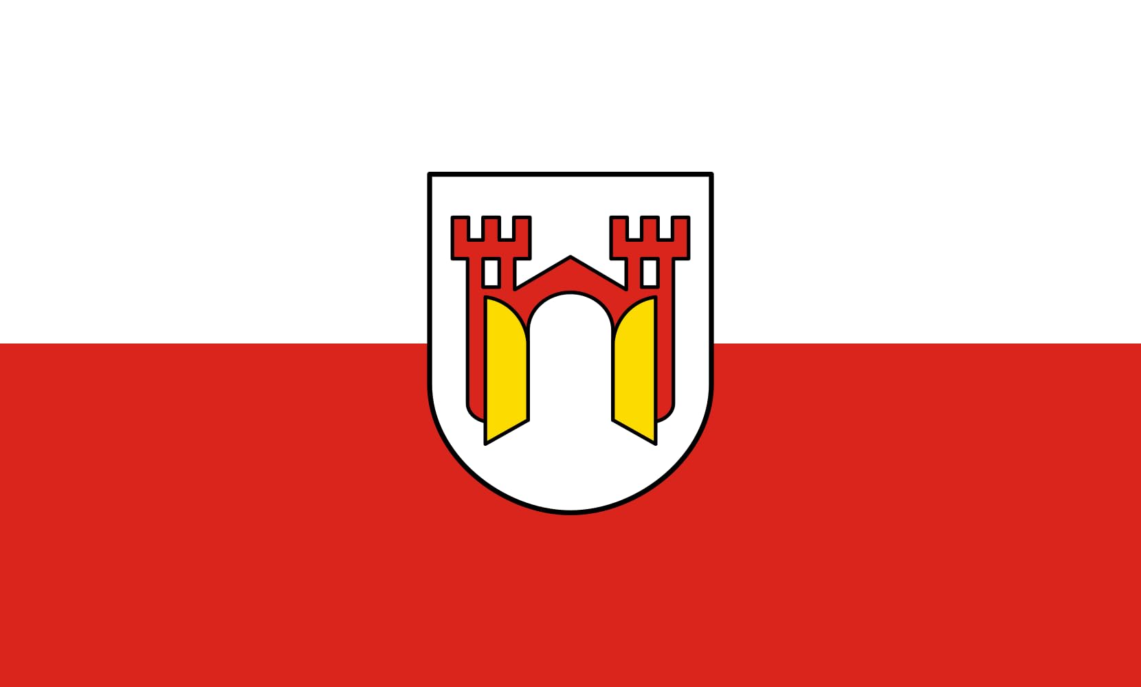 Drapeau Offenburg haut de gamme de 1.35m² avec coutures renforcées