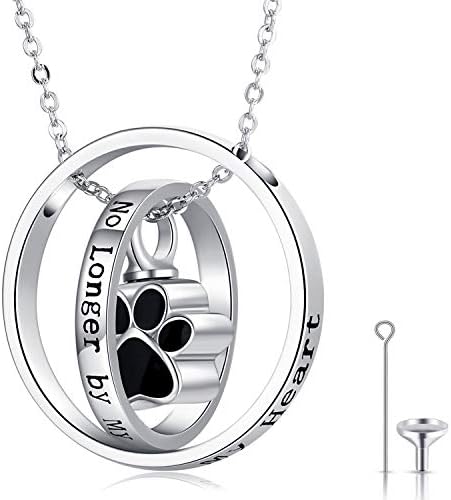 JUSTKIDSTOY Cremation Jewelry 925 Sterling Silver Sunflower/Rose/Paw Urn Necklace for Ashes Memorial Keepsake Gifts for Women