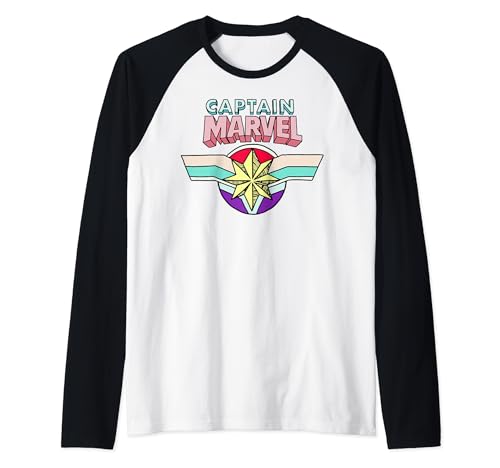 Raglan Captain Marvel t-shirt style cartoon de baseball pour homme et femme