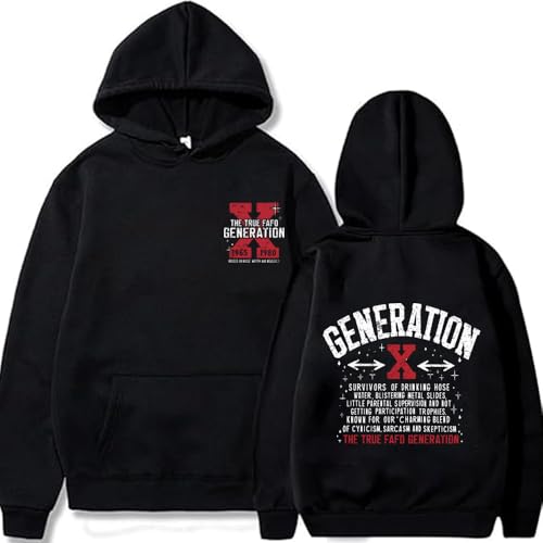 Amazon.com: Finebuy Generation X Hoodie, Gen X Hoodie, Generation
