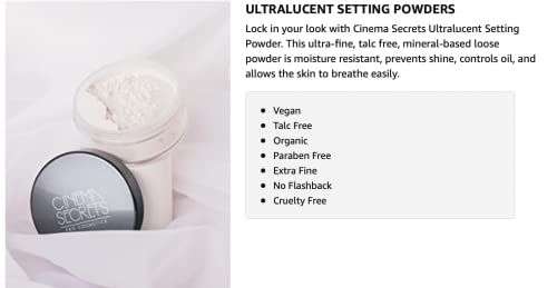 Cinema Secrets Pro Cosmetics Ultralucent Loose Setting Powder, Colorless #TOP3