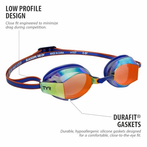 Image of TYR Adult Black Ops 140 EV Goggles - Racing Performance Swim Goggles