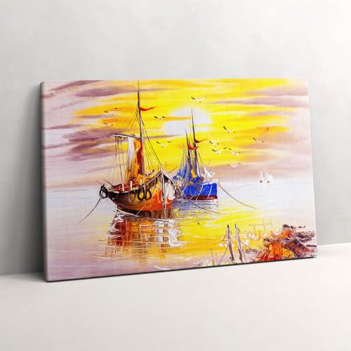 Tableau Photo sur Toile de bateaux peints pour sublimer l'ambiance d'un salon