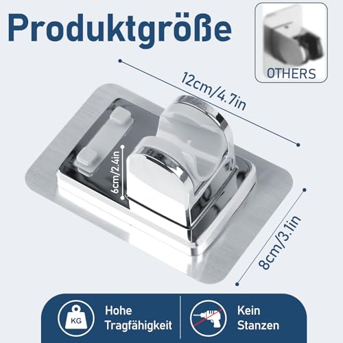 Duschkopfhalter ohne Bohren von Simgott – Handbrause Halterung