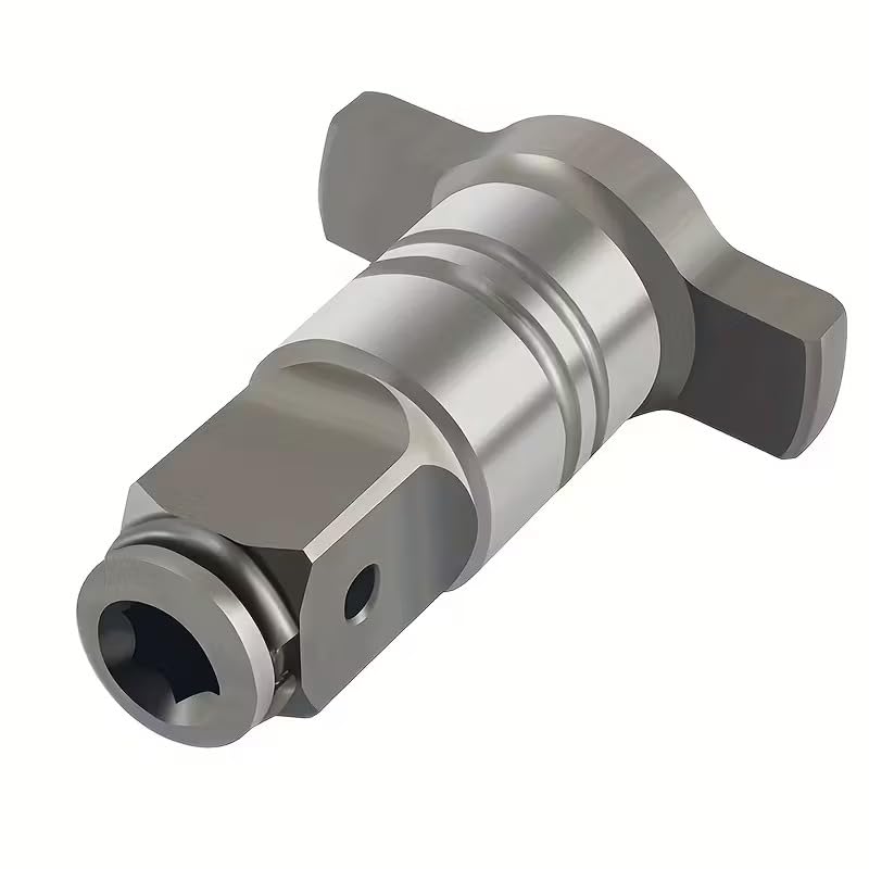 Cordless Impact Wrench Square Drive Adapter | 1/2 Inch (12.7mm) to 1/4 Inch (6.35mm) Hex Dual Use T-Shaft | Alloy Steel Right Angle Drill Attachment for Tight Spaces-image-12