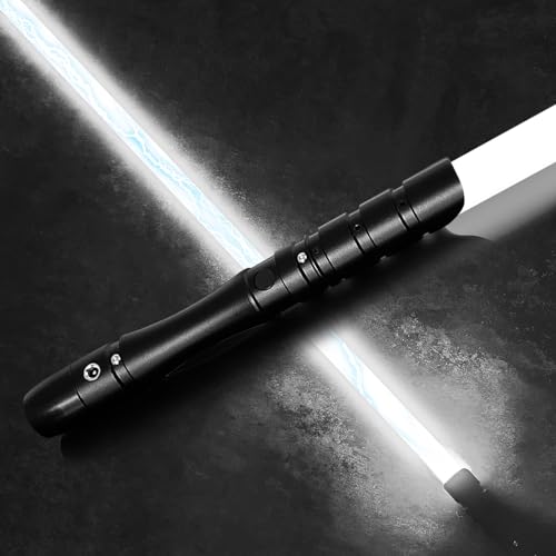 YDDSABER Pro Lightsaber Jedi Sith Force FX LED Heavy Dueling USB Charger Light Saber for Adults & Kids Metal Hilt Loud Sound High Light with FOC Blaster(38.2inch-White)