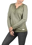 DETAILS & HIGHLIGHTS: Longsleeve mit Turn-up Detail am Ärmel, kleine Knopfleiste am Kragen mit offener Rollkante, Oil-Wash Effekt mit subtiler Streifenoptik, Stoffpatch am Saum.
