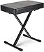 On-Stage KT7800 Three-Position X-Style Keyboard Bench (Portable, Folding, Seating for Keyboards, Synths, Organs, and Pianos, Adjustable Height, Padded, Cushioned, Metal Base, Rubber Feet, Black)
