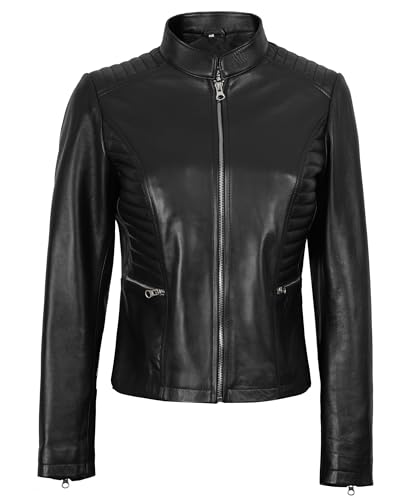 Decrum Leather Jacket Women - Casual Real Lambskin Womens Leather Jacket3
