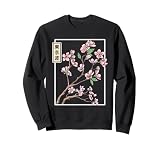 Japanese Cherry Blossom Drawn Flower Minimalistic Japan Art Sweatshirt