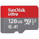 SanDisk 128 Go Ultra microSDXC, Carte micro sd + adaptateur SD (Pour Smartphone et Tablette, Video Full HDD, jusqu'à 140 Mo/s, UHS-I, La performance A1, Class 10, U1)