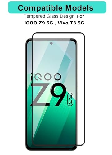 Image of MACLEN Original Premium Hd Curved Edges Tempered Glass For iQOO Z9 5G, Vivo T3 5G With Edge To Edge Coverage And Easy Installation Kit