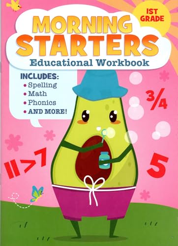 1st - Morning Starters - Includes Spelling, Math, Phonics, and More! - Educational Workbooks - v17