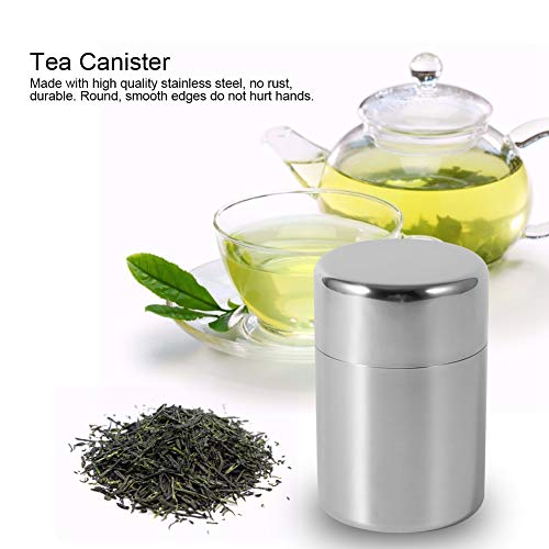 Haofy Latas de té de acero inoxidable, botes de cocina casera para almacenamiento de azúcar de café de té(Small) - Imagen 5