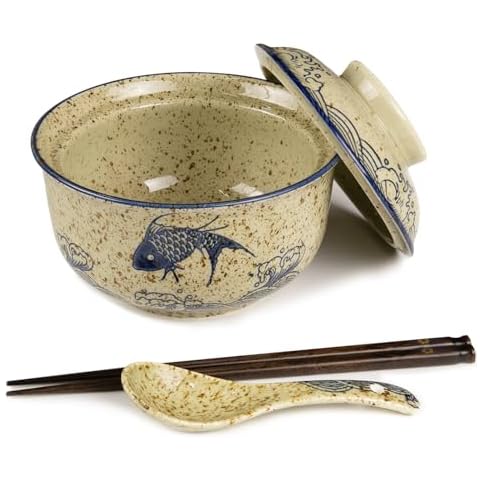 HLWDXno1 Japanese Style Ramen Bowl Set Cover