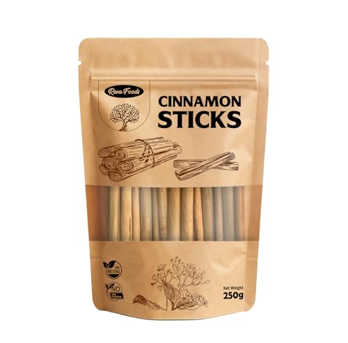 Reva Foods Premium Ceylon Cinnamon Sticks | True Ceylon Cinnamon Stick from Sri Lanka | Hand-Selected Aromatic & Natural. Perfect for cooking Baking Mulled Wine. 100g 250g 500g (250g)