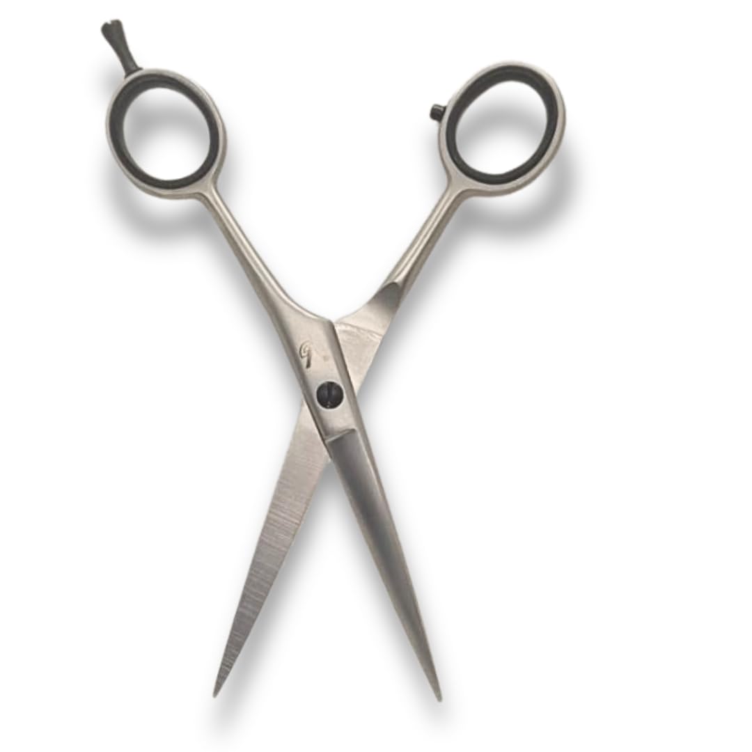 Vida Goods Hair Scissor 6" Professional Hair Cutting Scissors for Salon & Home Use Stainless Steel Barber Shears for Men, Women, Children & Adults (Silver Satin, 6.5 Inches)