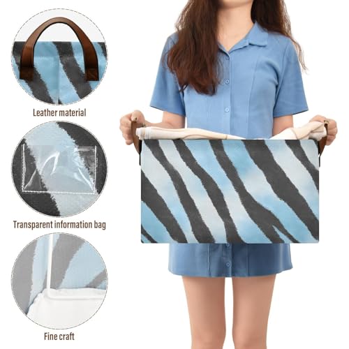 Panier de rangement zèbre bleu dégradé imperméable grand format cube - 3