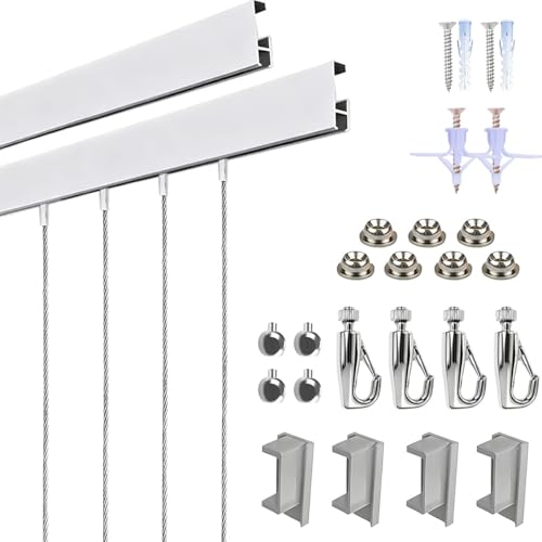 リッセイ ピクチャーレール ワイヤーフック 石膏ボード用 (全長2.0m)