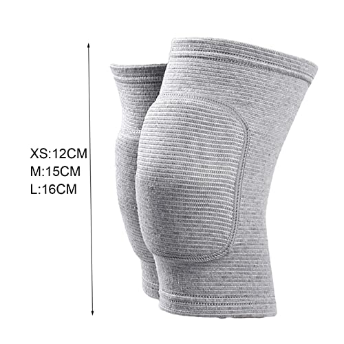 Grebest 1 Pair Knee Brace,Knee Protector Elastic Fabric Compression Thickened Knee Sports Gear Pad For Running, Basketball, Weightlifting, Gym, Workout, Sports Black White L L #TOP7