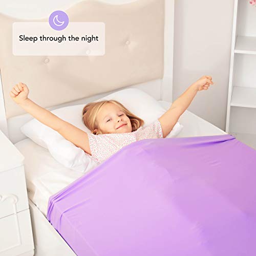 Image of Sensory Compression Blanket | Spandex Bed Sheet for Kids & Adults | Deep Relaxing Feeling, Release Oxytocin | Helps With: SPD, Anxiety, ADHD, Autism and More | Breathable & Stretchable | Full Size