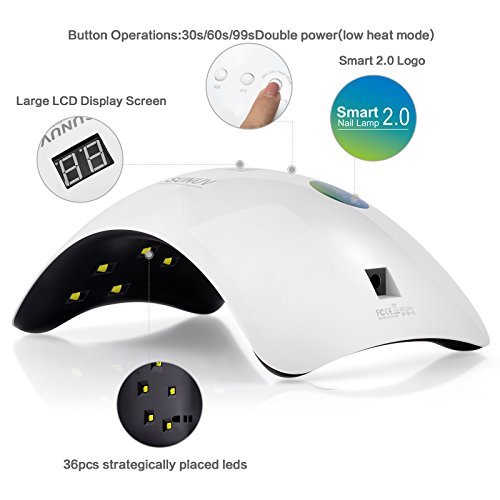 Sunuv Gel Uv Led Nail Lamp, Nail Dryer 36W Gel Curing Light For Nail Polish With Aotu Sensor 3 Timers Sun8 #TOP3