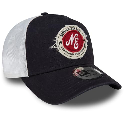 New Era Adjustable A-Frame Trucker Cap Washed Navy