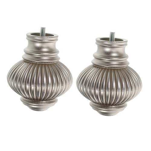 VINTORKY 2 Pack Plastic Drapery Cap Anti-Slip Curtain Rod End Plug for Decorative Rail Finial Home Office Window Decor