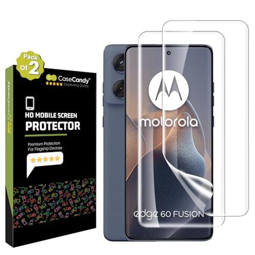 Image of AOKUMA fits CaseCandy - (2 Pack) Screen Protector Guard for Motorola Edge 60 Pro /Moto Edge 60 Fusion (6.7 inch) | Transparent Screen Guard For Moto Edge 60 Pro /Edge 60 Fusion - Fingerprint Support /S PEN Compatible /HD