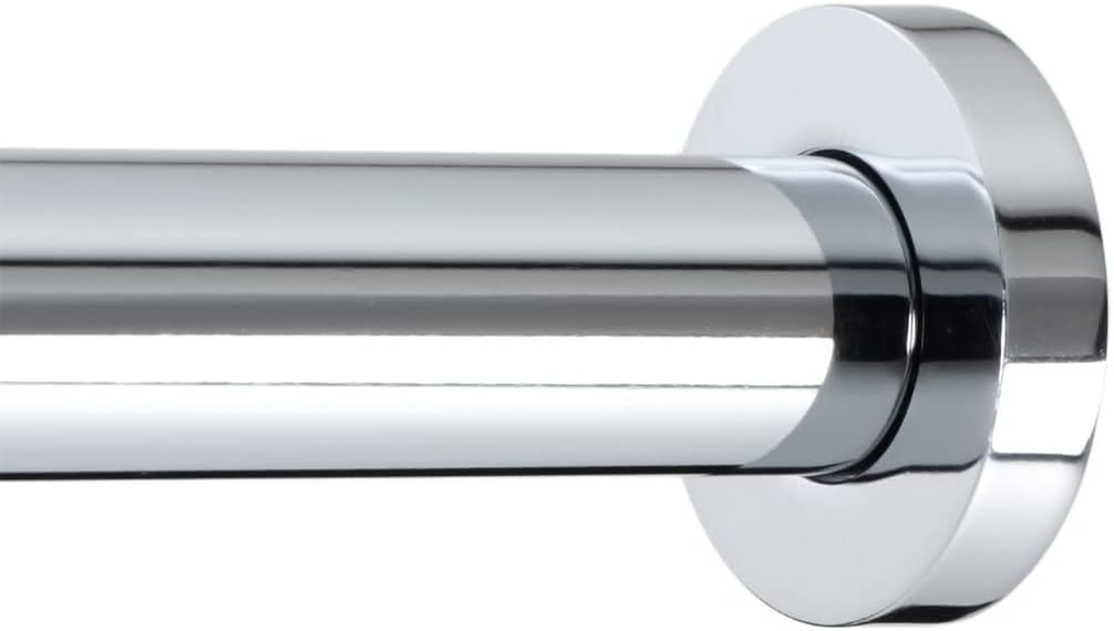 Ivilon Shower Tension Curtain Rod - Adjustable Tension Rod for Shower Curtains, Bathroom, or Windows, Easy to Install, No Drilling Required, Rustproof, Spring Loaded, Adjustable 54 to 90 Inch Chrome