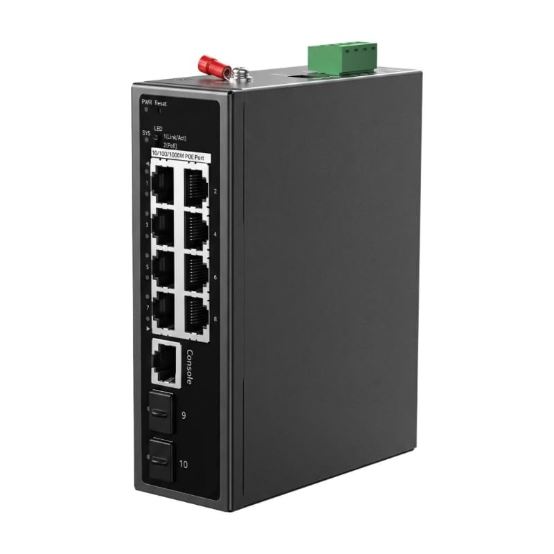 Conmutación de datos Ethernet industrial para proyectos de cámara y automatización