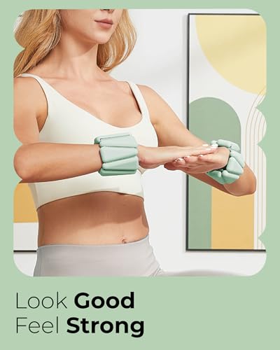 Image of Pilates Weight | Wrist & Ankle Weights for Women | Weighted Bangles | 1LB / 2LB Each (Set of 2)