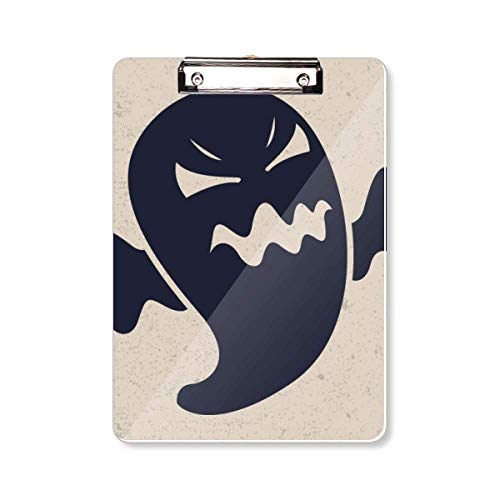 Plaque arrière A4 Fantômes d'Halloween pour écrire debout sans support