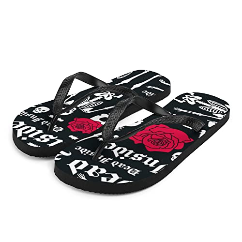 Claquettes Dead Inside confortables pour éviter les glissades à la piscine