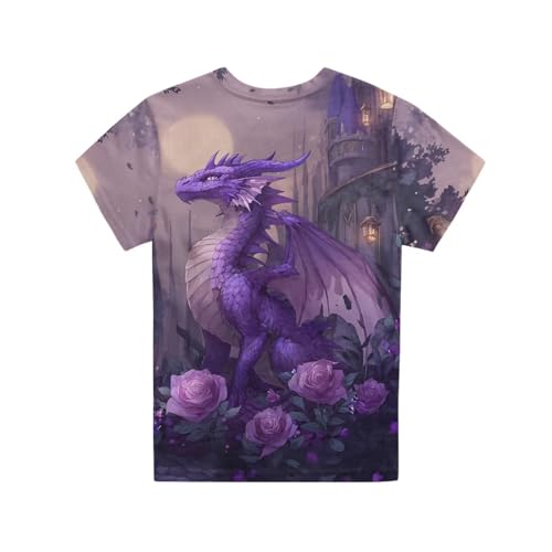 Image of Kids Graphic T-Shirt Boys Girls Novelty Tees Top Short Sleeve Shirts Summer Blouses 3-16