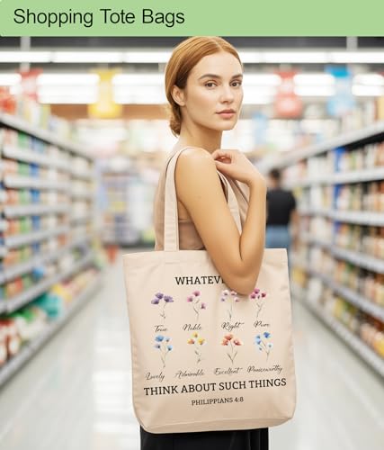 Image of Aesthetic Tote Bag for Women Girls, Stylish Tote Bag for Friends Besties Coworker
