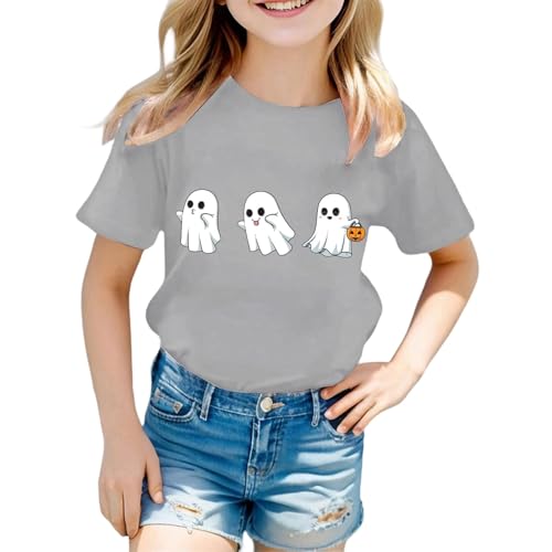 Halloween Shirts for Teens Girls Novelty Pumpkin Ghost Printed Cute Tees Crewneck Comfy Y2K Casual Preppy Classic Top Clothes2