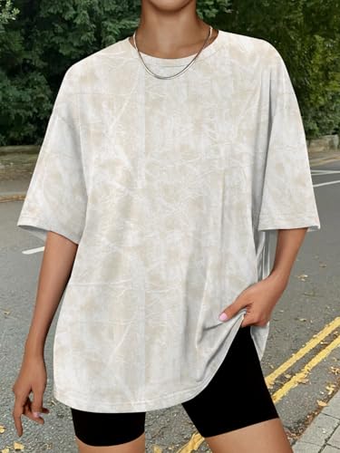 Image of Trendy Queen Womens Oversized T-Shirts Short Sleeves Workout Tops | Casual Summer Gym Tees Plus Size Fashion Clothes 2026