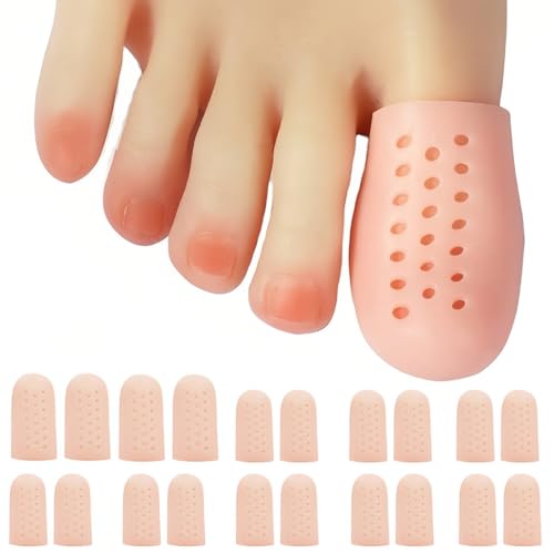 KOLZEMV 20 Pezzi Protezione Dita Piedi, protezione dita piedi, Cappucci Copri Dita in Gel, protezione alluce, proteggi dita piedi, Protezione Alluce in Silicone Per Alleviare il Dolore al Piede Calli